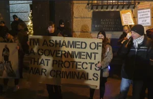 Protest przeciwko decyzji w sprawie Binjamina Netanjahu.