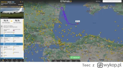 Teec - #flightradar24 #fr24 #flightradar #samoloty #lotnictwo Rivet Joint w eskorcie ...