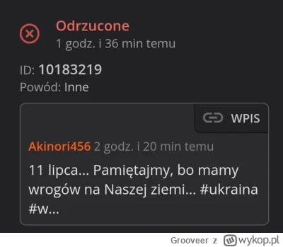 Grooveer - Wg. @Moderacja @wykop można sugerować, że Ukraińcy w Polsce to nasi wrogow...