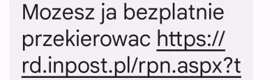 pepeusz_ - Dostałem takiego smsa i maila od powiadomienia[@]inpost[.]pl. To legitny l...