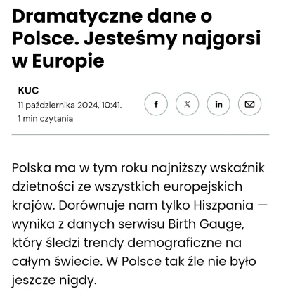 Nighthuntero - @Robson86pn: Wskaźnik dzietności w 2024 r. w naszym kraju wyniesie 1,1...