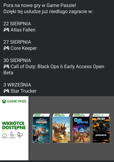 m4rciniak - Nowy rzut #xbox #gamepass
W sumie to całe Atlas Fallen chętnie sprawdzę.