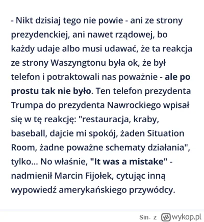 Sin- - A niby dlaczego mamy udawać? Udawanie nam się w jakikolwiek sposób opłaca? Moi...