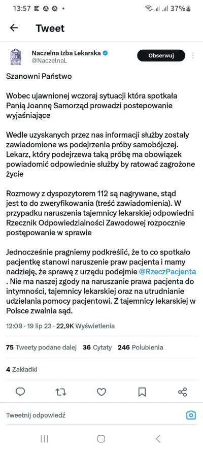 raul7788 - #prawo #aborcja #szpital #policja #bekazpisu #bekazkonfederacji #polityka
...