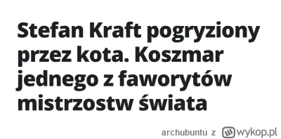 archubuntu - Nazwanie Krafta "szczurem" nabiera nowego znaczenia ( ͡° ͜ʖ ͡°)
#skoki #...