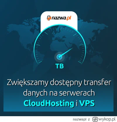 nazwapl - Zwiększamy dostępny transfer danych na serwerach CloudHosting i VPS!

Z naz...