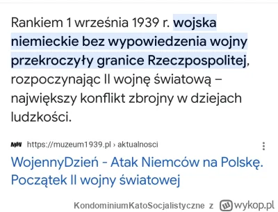 KondominiumKatoSocjalistyczne - >Niemcy wypowiedzieli wojnę

@RudyZibi: prawie uwierz...