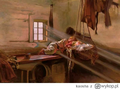 kaosha - #sztuka #art #obrazy #malarstwo
Józef Chełmoński
Wnętrze chaty na Polesiu...