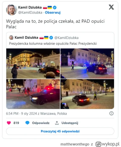 matthewonthego - #sejm czyli co... Dudy nie było w pałacu, a ci sobie w najlepsze tam...