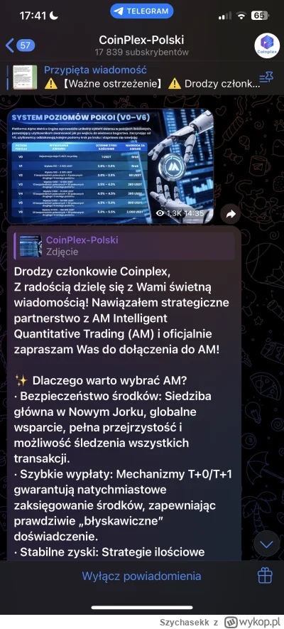 Szychasekk - #coinplex 
Jakby ktoś się łudził, że Polska policja (xd) zamknęła osoby ...