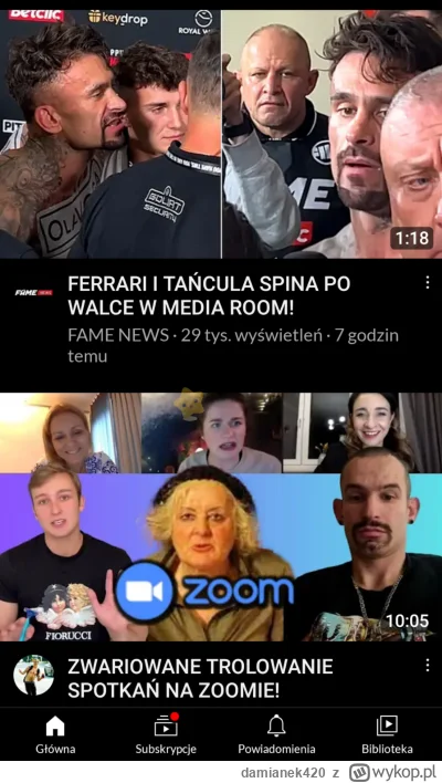 damianek420 - ten algorytm YouTube coraz lepszy( ͡º ͜ʖ͡º) #tigerbonzo #famemma