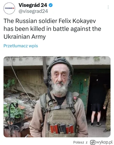 Polasz - Zgodnie z opisami koleś miał 57 lat
#ukraina #wojna #rosja