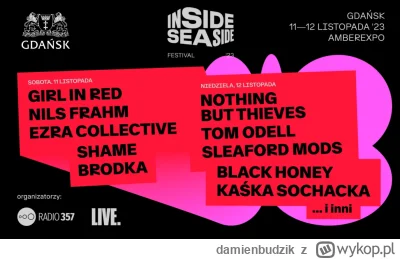 damienbudzik - Tom Odell wystąpi na Inside Seaside Festivalu 12 listopada 2023 w Gdań...