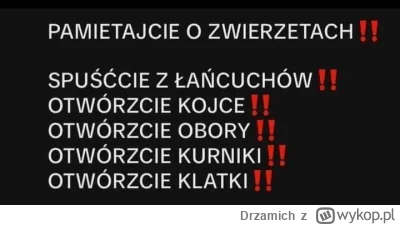 Drzamich - Niewiele trzeba, żeby dać zwierzętom jakąkolwiek szansę na uratowanie się ...