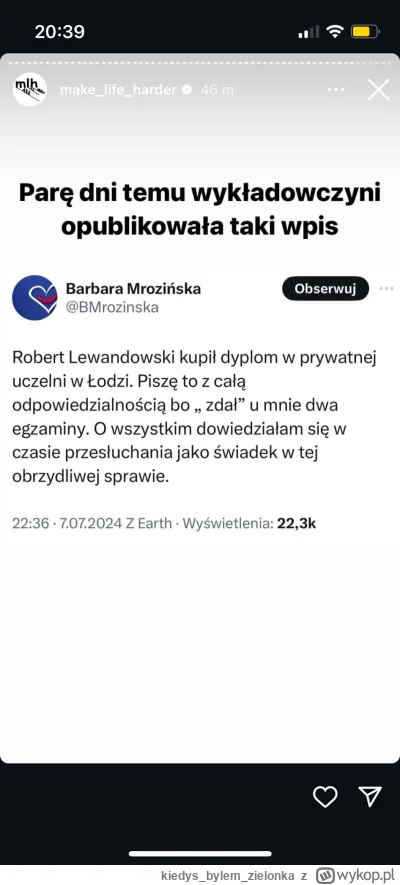 kiedysbylemzielonka - #lewandowski

Kupił to kupił, a Polacy nie mają luzu i się czep...