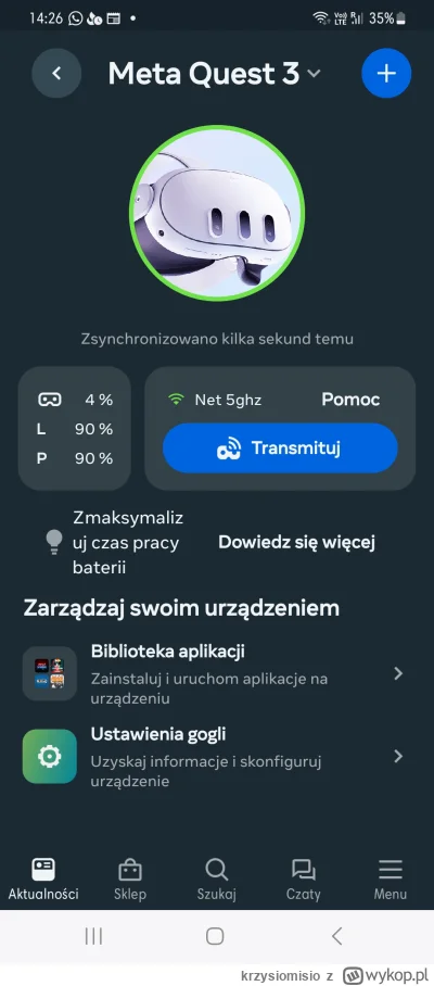 krzysiomisio - #quest3  #quest

Mam gogle od kilku dni i tak wszystko było by ok gdyb...
