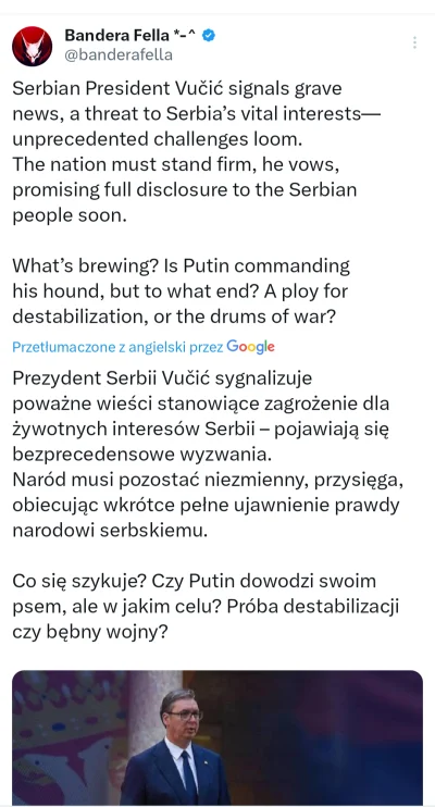 czlowiekzlisciemnaglowie - Co oni znów kombinują?

#wojna #ww3 #ukraina #serbia