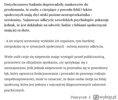 Paprycek - Jeśli to prawda to czemu psychiatrzy traktują zazwyczaj pacjentów z tymi z...