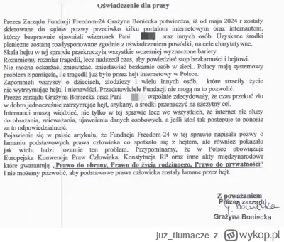 juz_tlumacze - Pani Grażynka nie potrafi nawet oświadczenia dla prasy napisać bez błę...