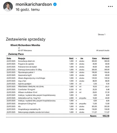o__0 - @WielkiNos: całkiem normalny rachunek. Widać, że podejmowali próbę ratowania ż...