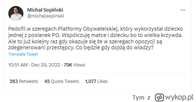 Tym - >Nie napisałem, że to członkini Platformy Obywatelskiej. Nie napisałem, z jakie...