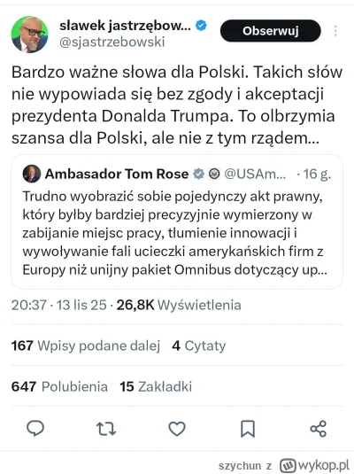 szychun - #polityka #bekazpisu namiestnik wyznaczony przez Trumpa powiedział co Polsk...