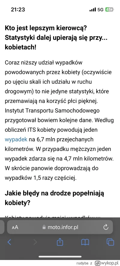 rudyba - @malinq jako, ze nadal nie podałeś statystyk to ja znalazłam takie, ze kobie...