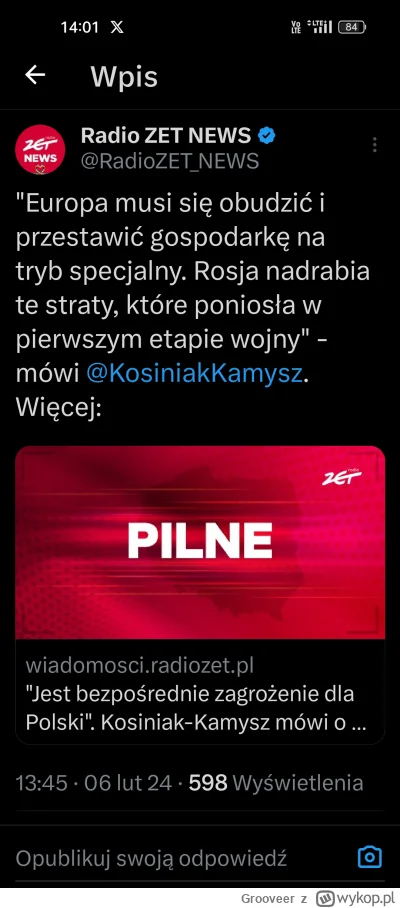 Grooveer - Europa musi obudzić się? Po dwóch latach wojny? Przecież to jest jakaś kom...