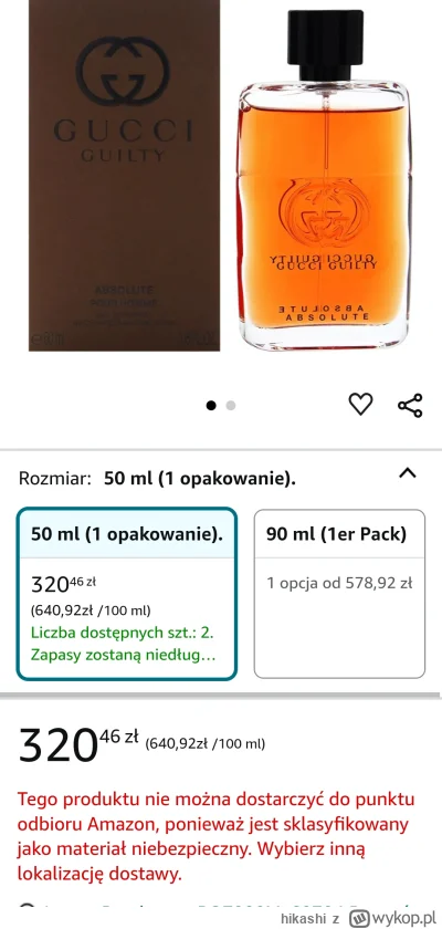 hikashi - @ewataewa: otóż nie tym razem, po prostu nie wysyłają perfum do punktów :) ...