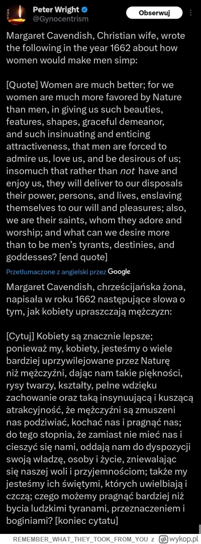 REMEMBERWHATTHEYTOOKFROM_YOU - Nawet w czasach tego okropnego patriarchatu co intelig...