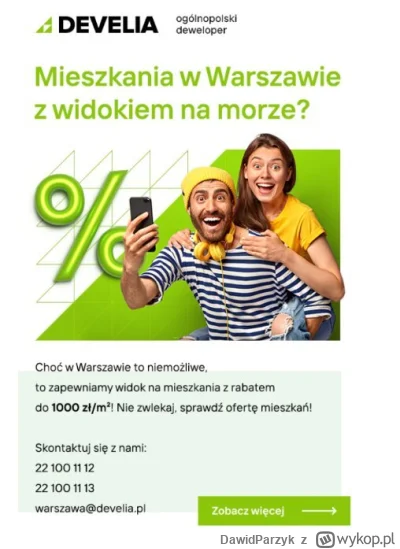 DawidParzyk - "Mieszkania w Warszawie z widokiem na morze?
Choć w Warszawie to niemoż...