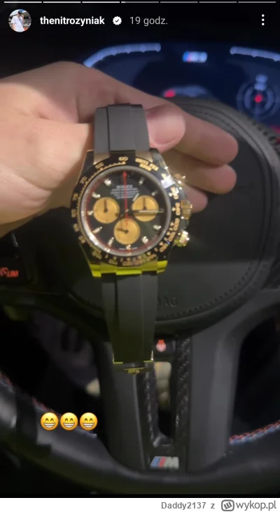Daddy2137 - Podobno mu się hajs kończy, a kupił właśnie kolejny zegarek za ponad 150 ...