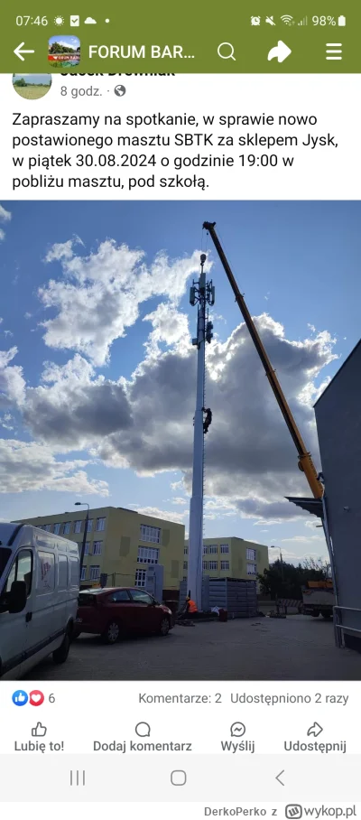 DerkoPerko - Patrzcie na to. W moim mieście organizują nawet spotkania pod masztem gs...