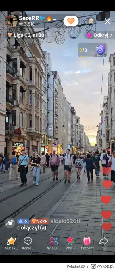 Poludnik20 - Dzielnica Taskim w Istambule jeszcze zanim zapadnie zmrok.

Live: 
https...