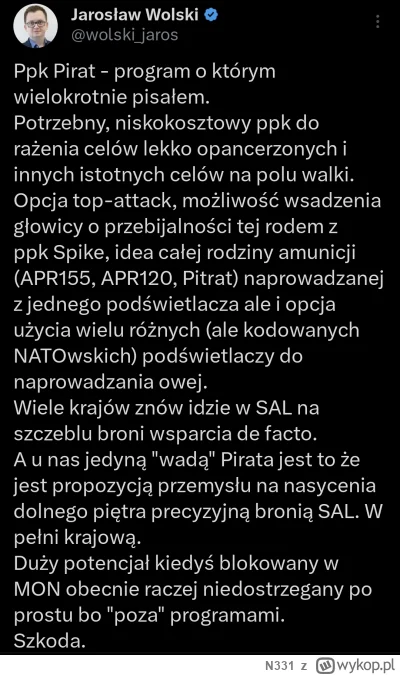 N331 - Przeglądaj dalej. To tylko MON sabotuje budowanie PKB w Polsce. Nienawidzi pol...