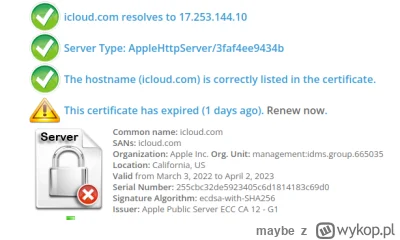 maybe - SSL certyfikat dla https://icloud.com wygasł i nie mozna sie zalogowac na str...