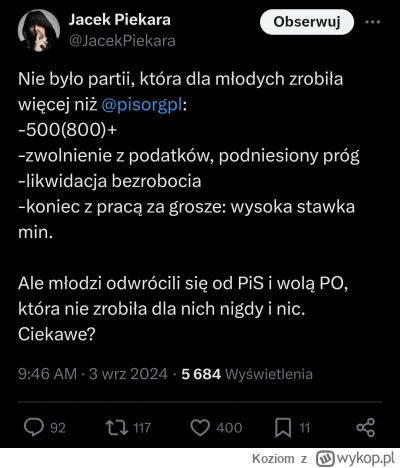 Koziom - Wiedzieliście, że bezrobocie da się zlikwidować? ( ͡° ͜ʖ ͡°) 
#polityka #sej...