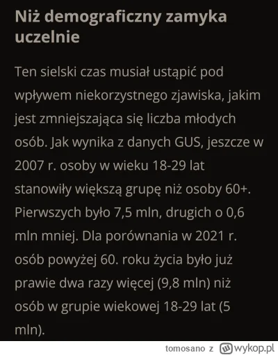 tomosano - @SweetieX Zapominasz o jednej ważnej rzeczy, niż demograficzny. Z każdym r...