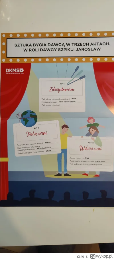 Zarq - #dkms #dawcaszpiku #chwalesie 

Kilka dni temu dostałem od DKMS taki fajny pla...