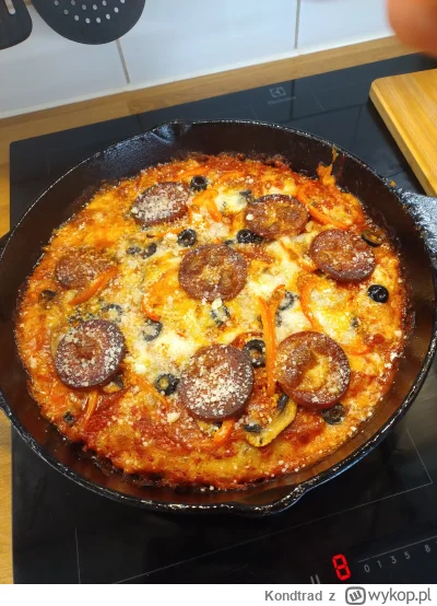 Kondtrad - #gotujzwykopem  potężna pica z żeliwnej patelni.
