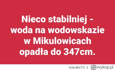 susuke15 - #powodz Glucholazy uratowane. Nic im już nie grozi. Poziom wody zaczyna sp...