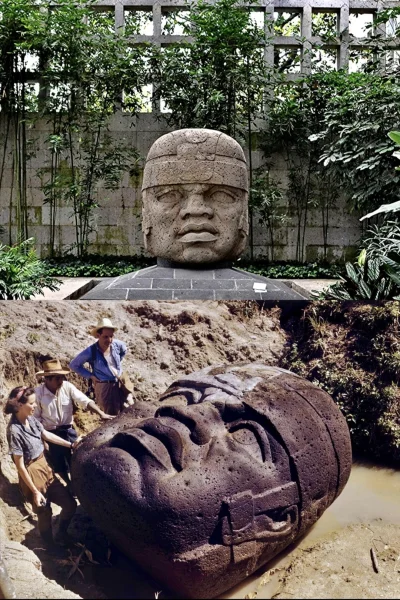 Loskamilos1 - Gigantyczna głowa stworzona w okolicach 1200-900 roku p.n.e. przez lud ...