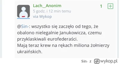 Sin- - I oczywiście nie może zabrnąć: