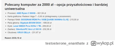 testosterone_enanthate - benchmark.pl proponuje sensowny komputer za 2k +-100zł, czy ...