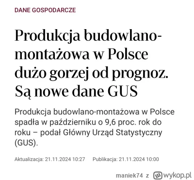 maniek74 - @Grucholek spada bo produkcja budowlano-montażowa w PL leci na pysk, nie t...