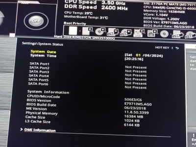 japanpl - Mirki mam płytę główną MSI z170 PC mate i kupiłem dysk Kingston snv2s/100g ...