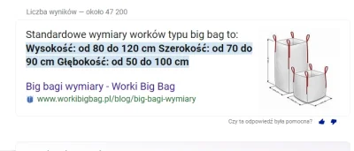 zimowyporanek - >"duże big-bagi".... w przeciwieństwie do małych big-bagów

@Bleck: J...