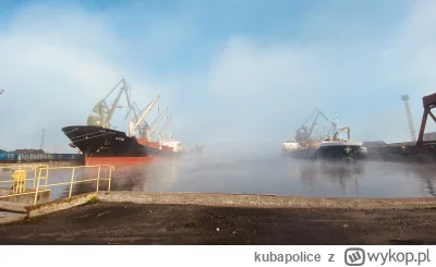 kubapolice - #szczecin #port #statki temperatura w sam raz na pracę na maszcie ( ͡° ʖ...