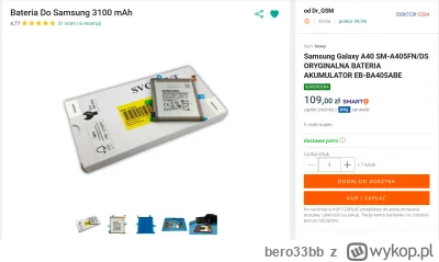 bero33bb - Czy faktycznie może to być oryginalna bateria czy lipa? Samsung dostarcza ...