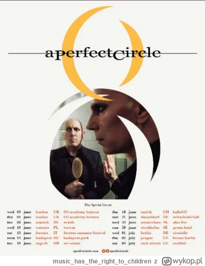 musichastherightto_children - A Perfect Circle po 7 latach wraca do Europy :)
Maynard...